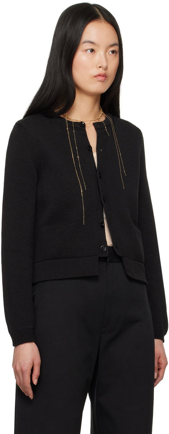 Пуловер LEMAIRE LEMAIRE Cropped Knit Cardigan Черно | TO1209 LK1022, 1