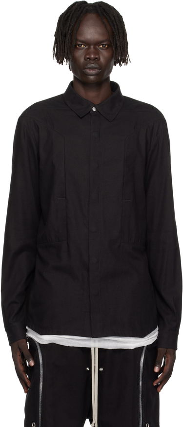 Риза Rick Owens Rick Owens Concordians Fogpocket Shirt Черно | RU02E1237 FLW, 0