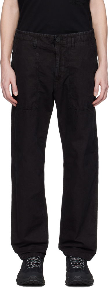 Карго панталони Stone Island Stone Island Brushed Organic Cotton Canvas Old Effect Trousers Черно | K1S15 3100023 S00WA, 0