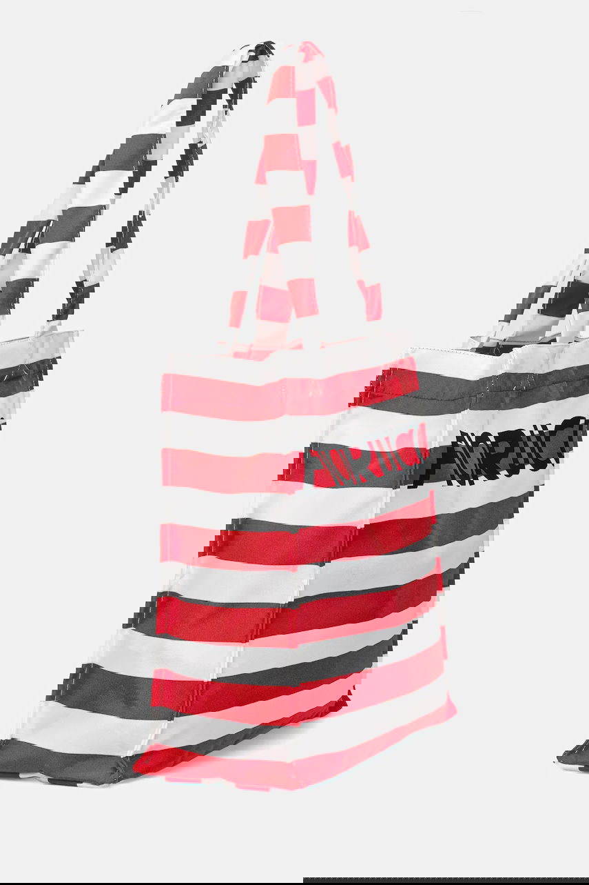 Голяма пазарска чанта Fiorucci Fiorucci Logo Print Nylon Tote Bag Червено | W02FPABA275NY01RD02, 1