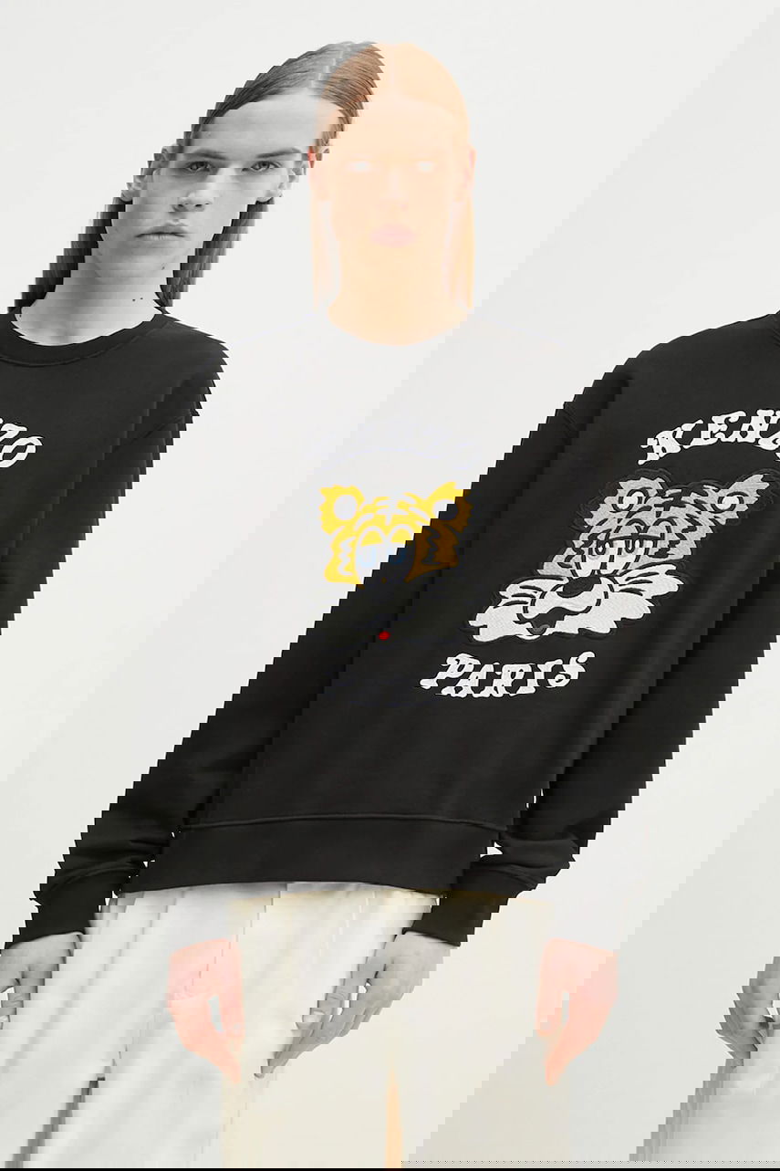 Суитчър KENZO Kenzo x Verdy Tiger Head Appliqué Sweatshirt Черно | FF58SW2394MF.99J, 0
