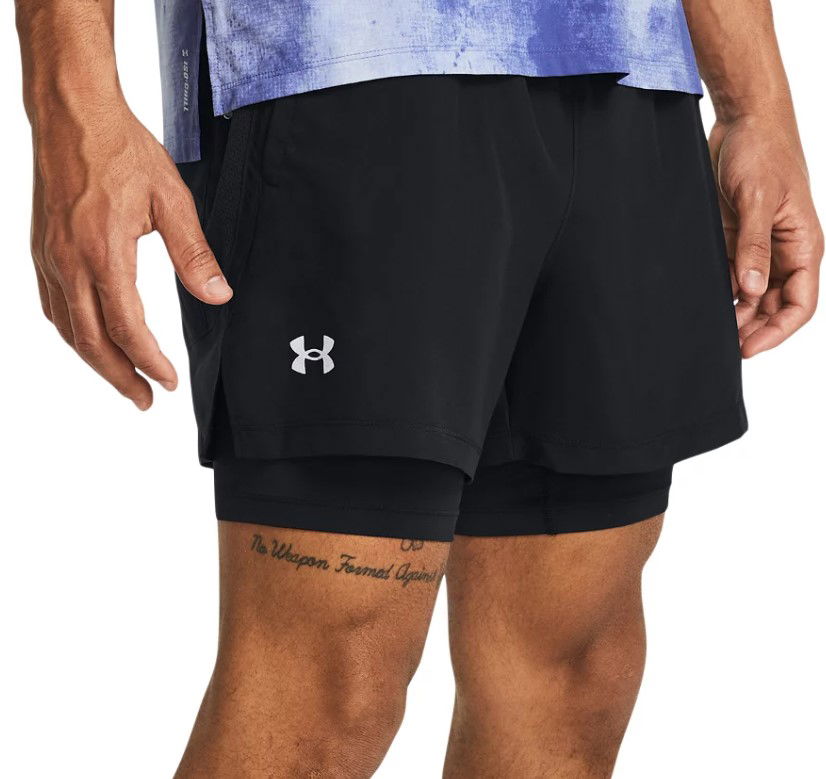 Къси панталони Under Armour UA LAUNCH 5 2-IN-1 SHORTS-BLK Черно | 1382640-001