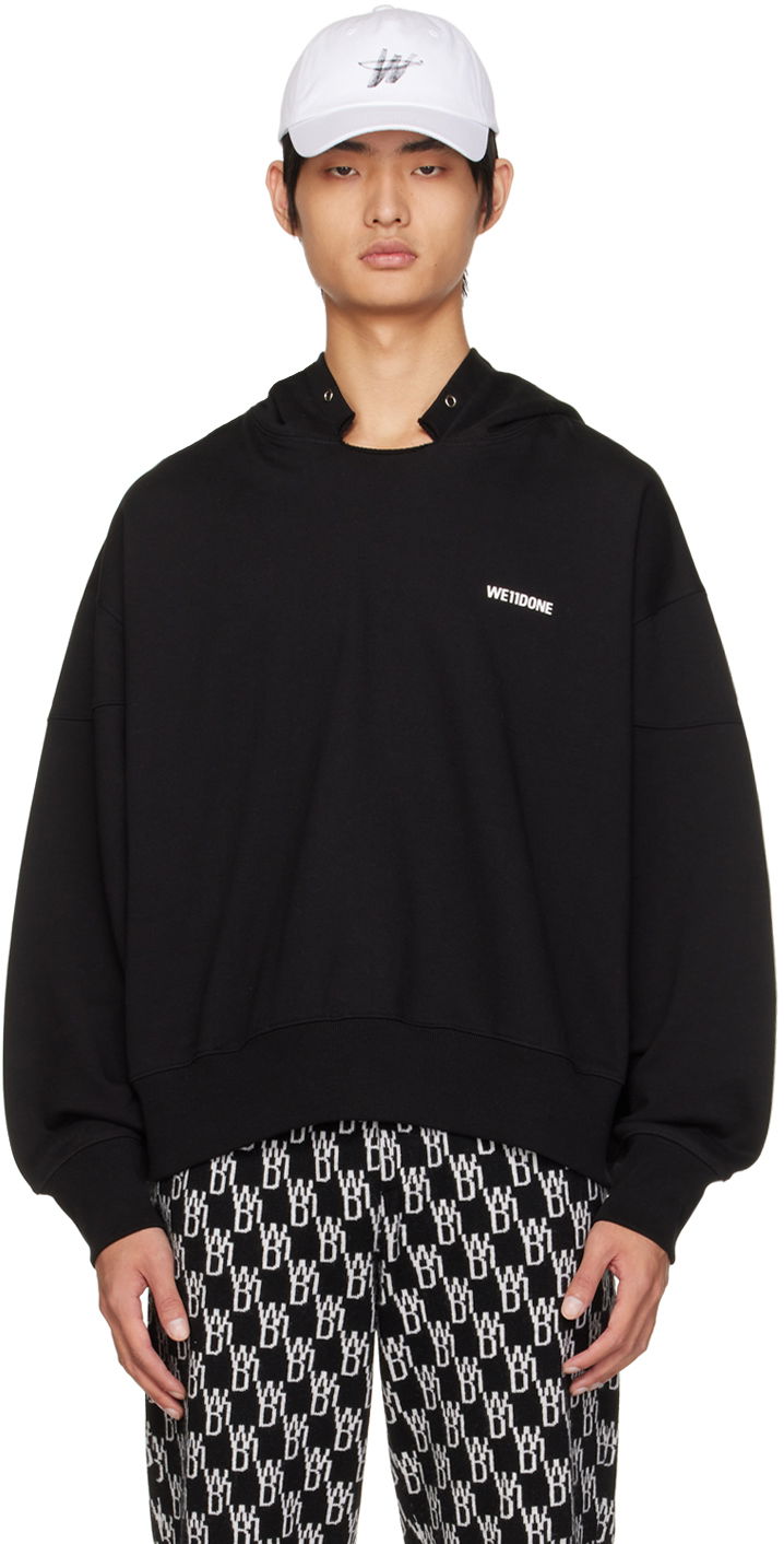 Суитчър We11done We11done Signature Hoodie Черно | WD-TH3-22-867-U-BK, 0