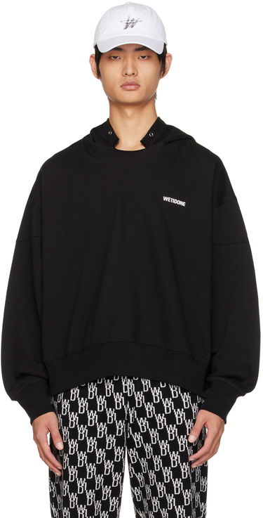 Суитчър We11done We11done Signature Hoodie Черно | WD-TH3-22-867-U-BK, 0