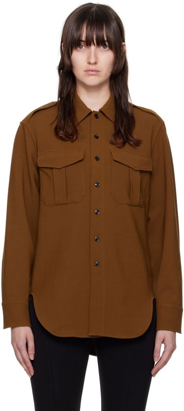Риза rag & bone Howie Military Shirt Кафяво | WAW22FA055KJ55, 0