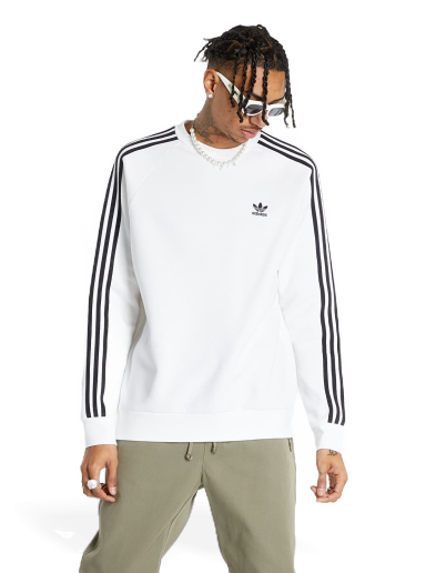 Суитчър adidas Originals 3-Stripes Crew Бяло | HE9483