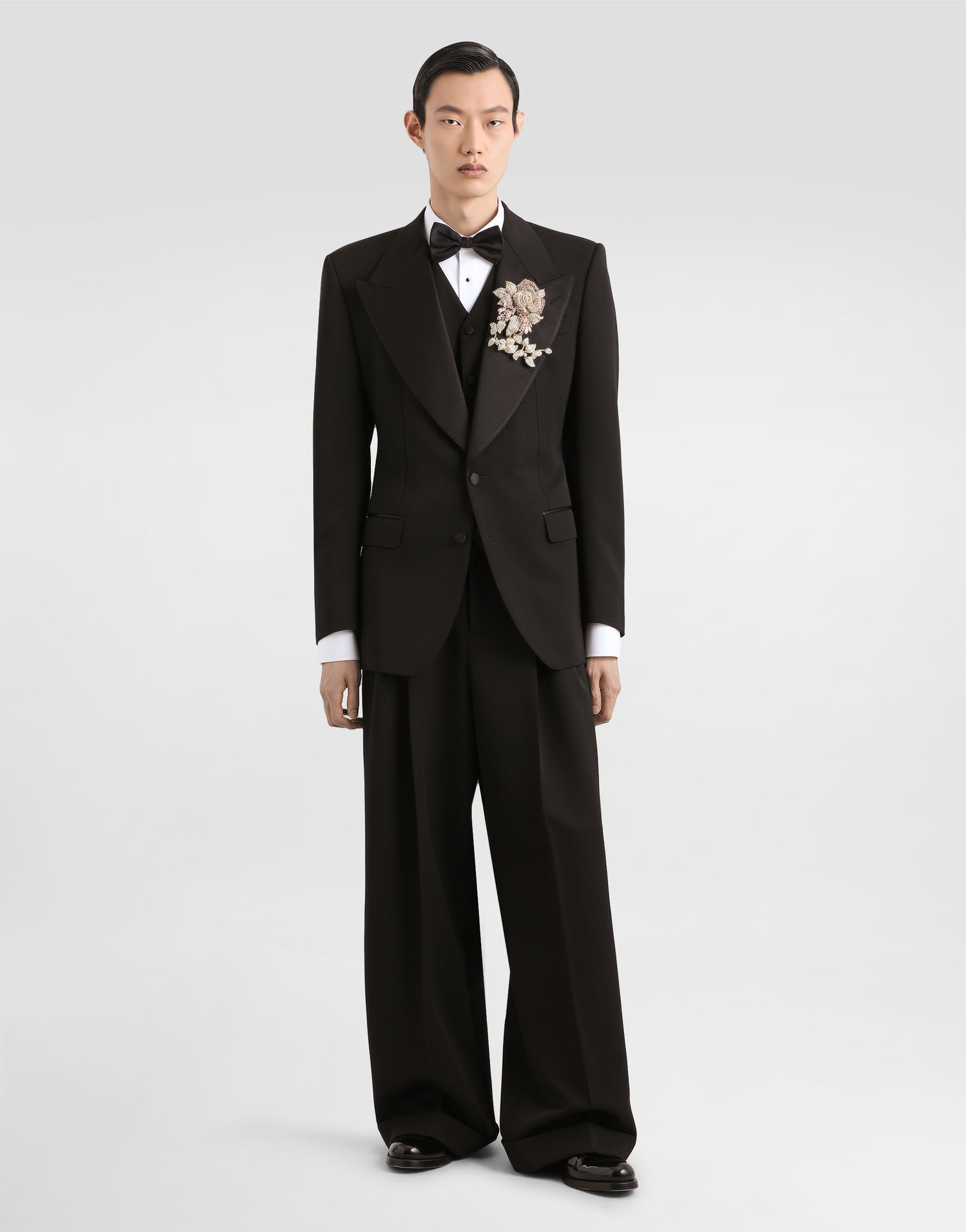 Панталони Dolce & Gabbana Wool Gabardine Trousers Черно | GP17DTFU21EN0000_1, 1