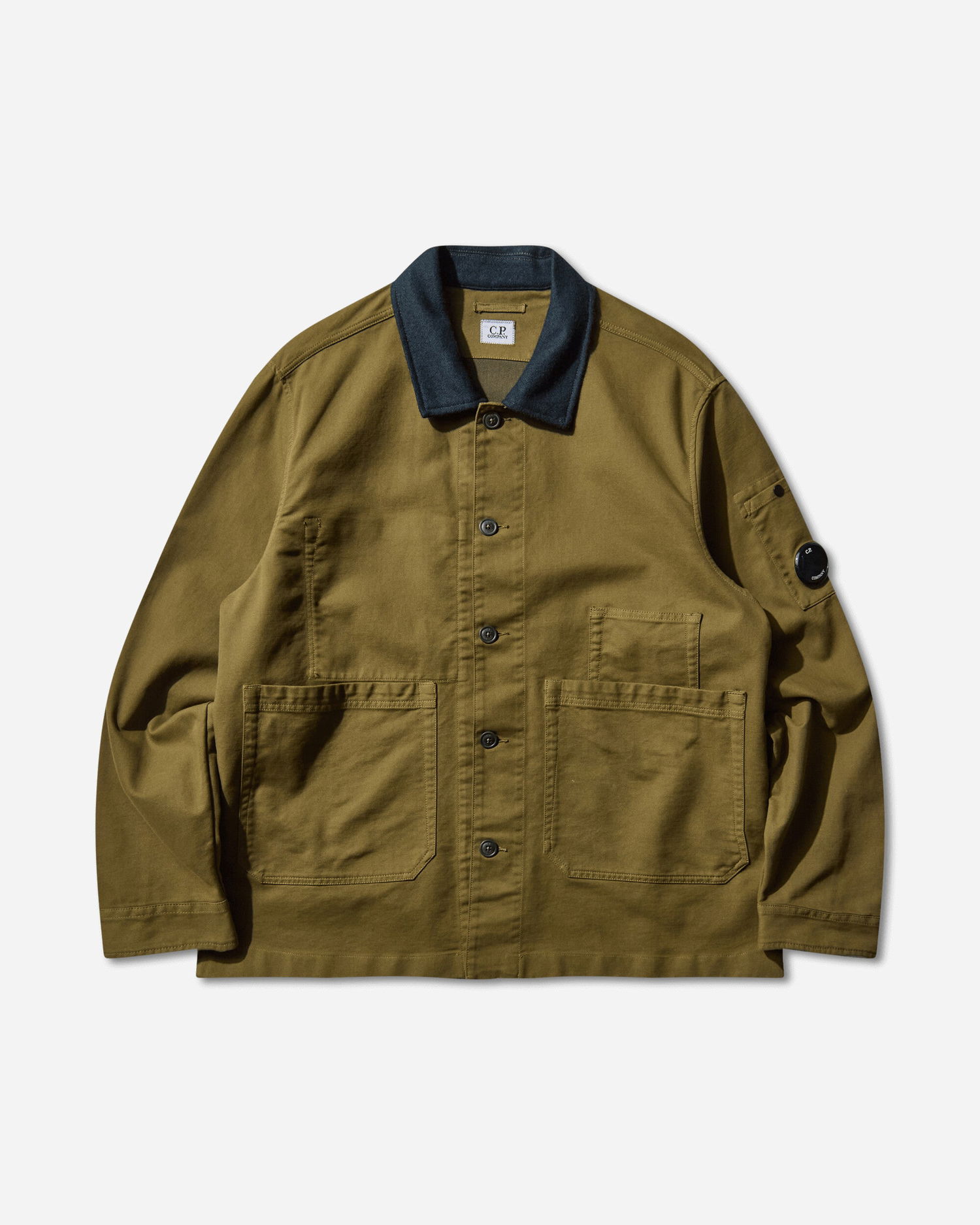 Риза C.P. Company Double Satin Utility Overshirt Зелено | 19CMOS286A-110471G 652, 1