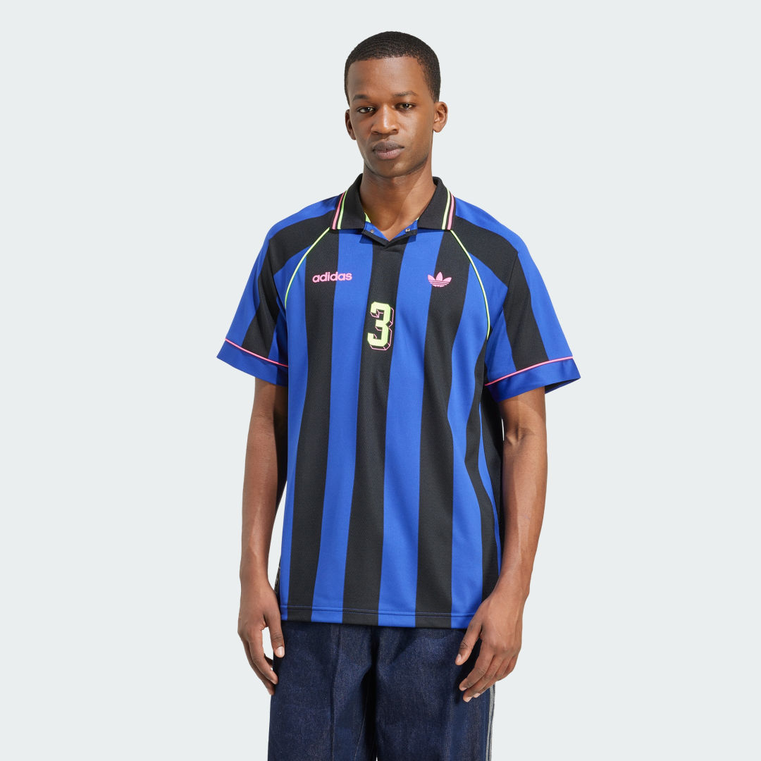 Фланелка adidas Performance Striped Soccer Jersey Синьо | KD2307, 0