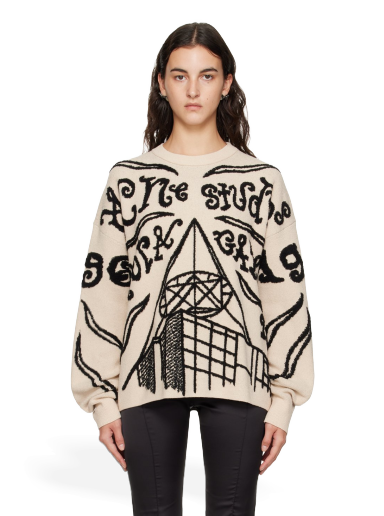 Пуловер Acne Studios Jacquard Sweater Бежово | B60297-