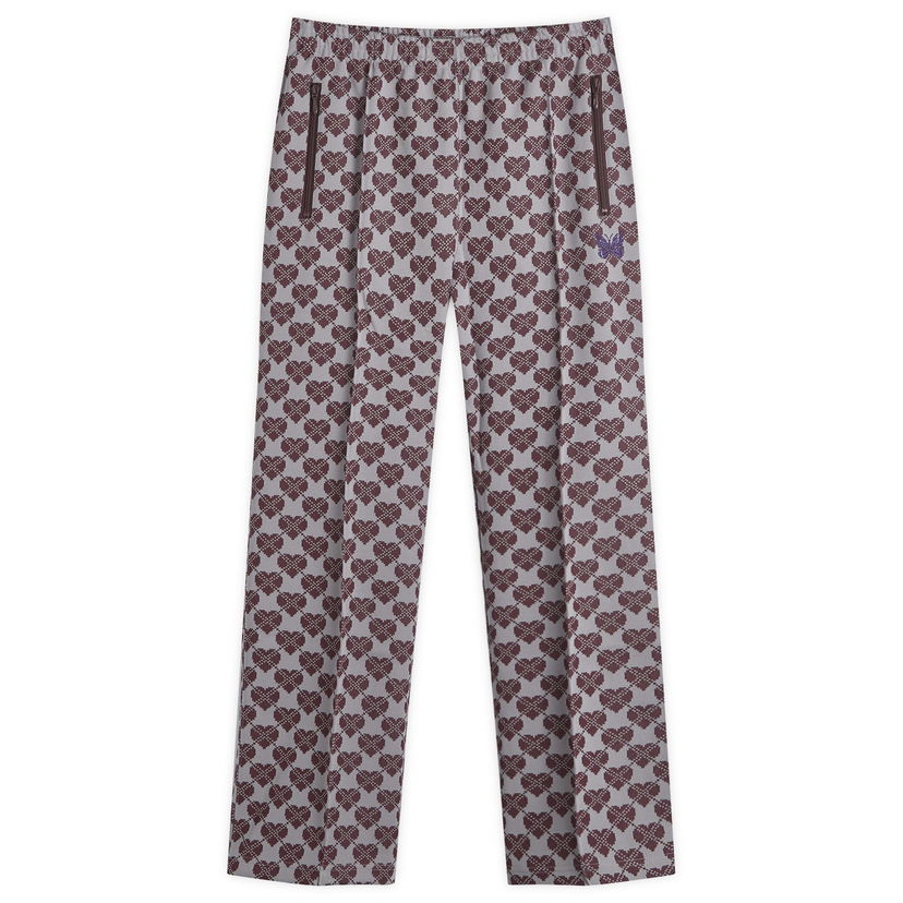 Панталони Needles Jacquard Track Pants with Heart Print Сиво | PU270-B