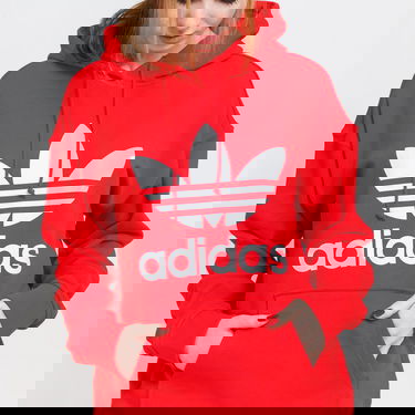 Суитчър adidas Originals Trefoil Hoodie Червено | HE6953, 4