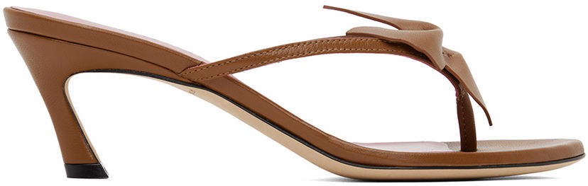 Грижа за обувките Blumarine Blumarine Butterfly 119 Heeled Sandals Кафяво | 6A4529P0062S3168