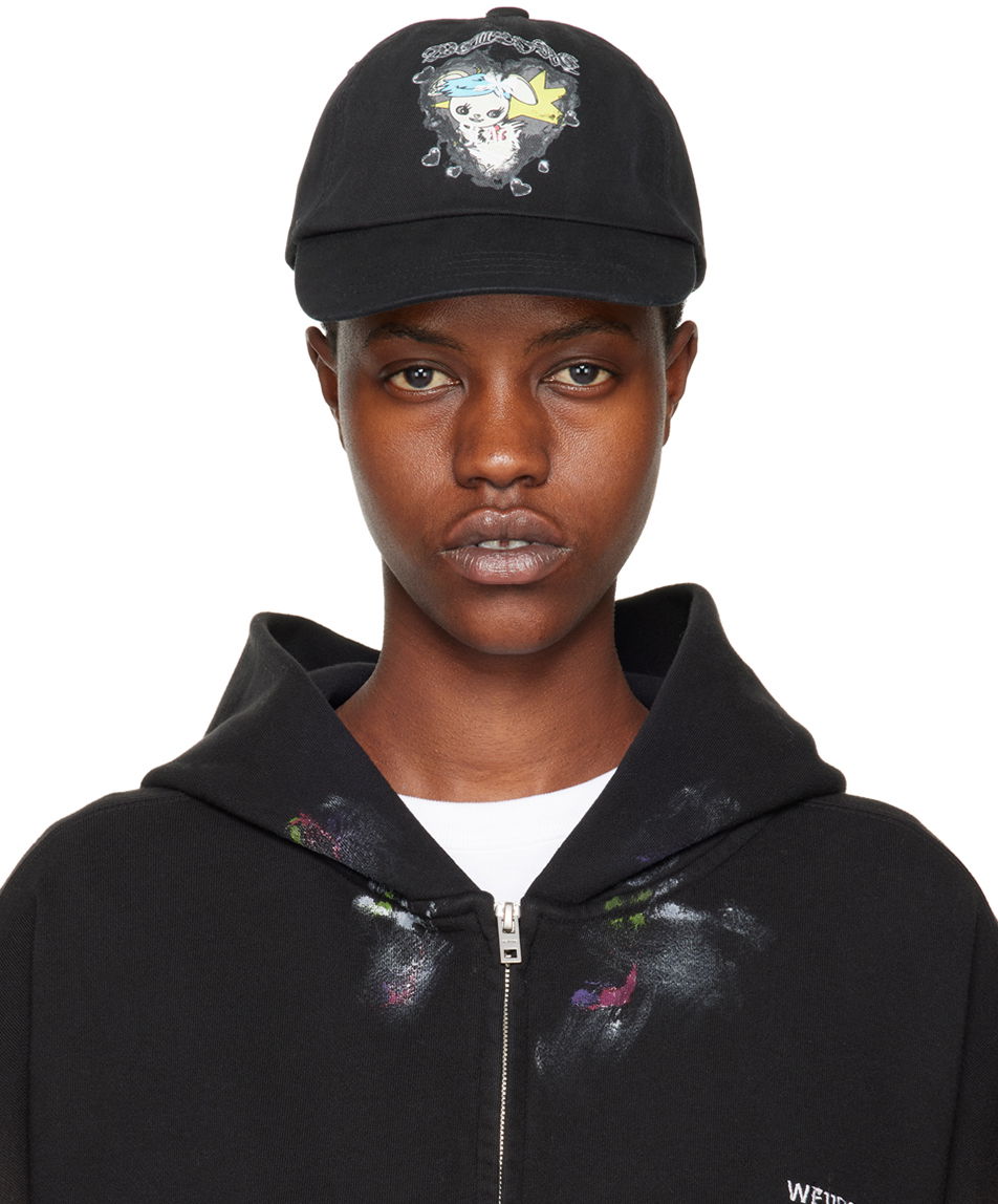 Шапка с козирка We11done Character Print Cap Черно | WD-AH0-24-402-U-BK, 0