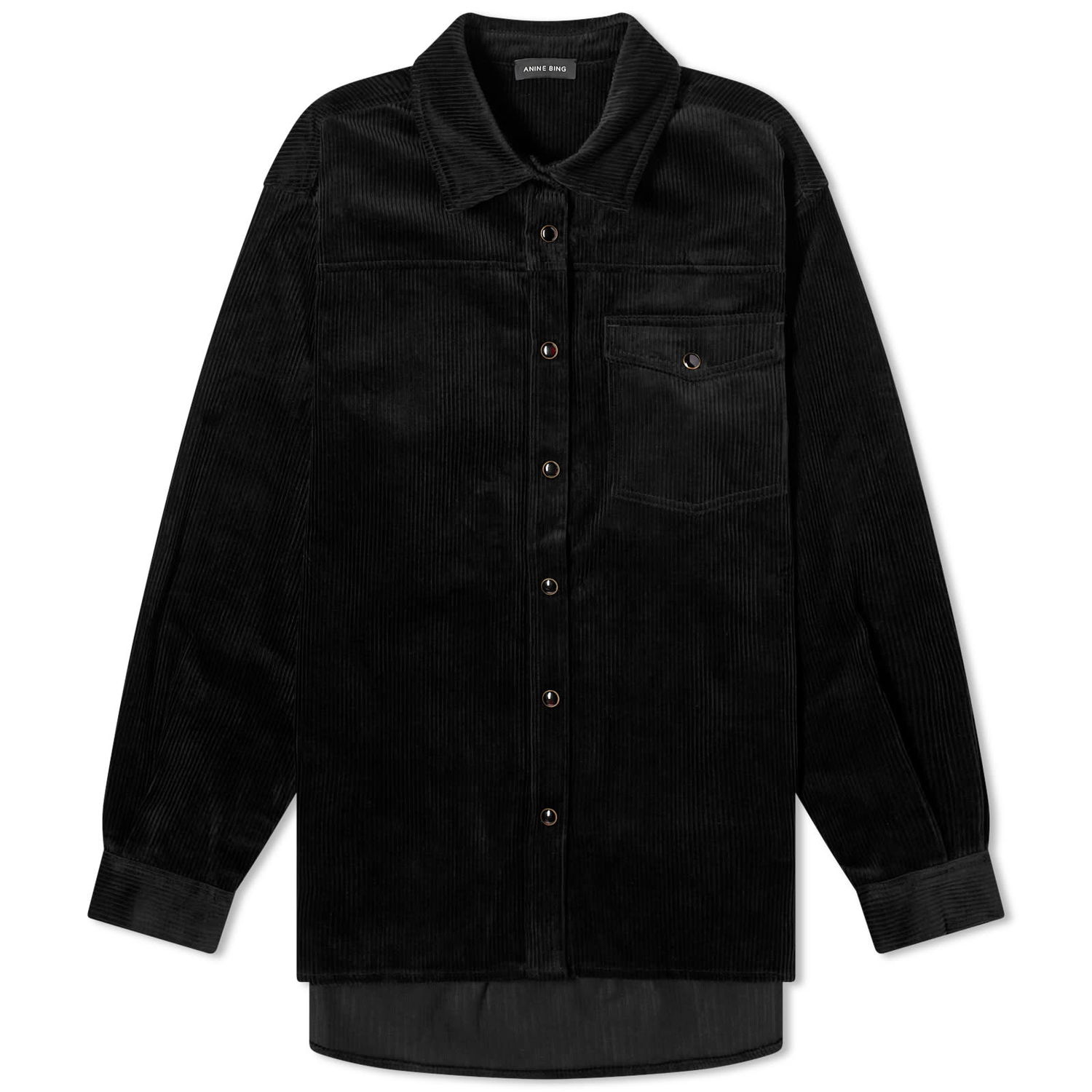 Риза Anine Bing Corduroy Shirt Black Черно | A-07-3785-000, 0