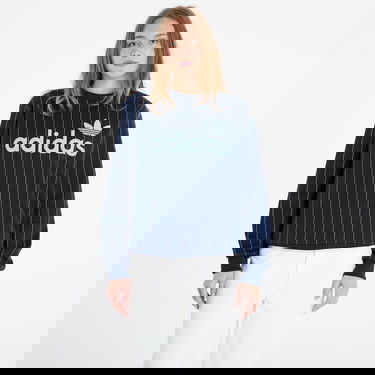 Пуловер adidas Performance Pinstripe Graphic Sweatshirt Тъмно синьо | JJ3488, 4