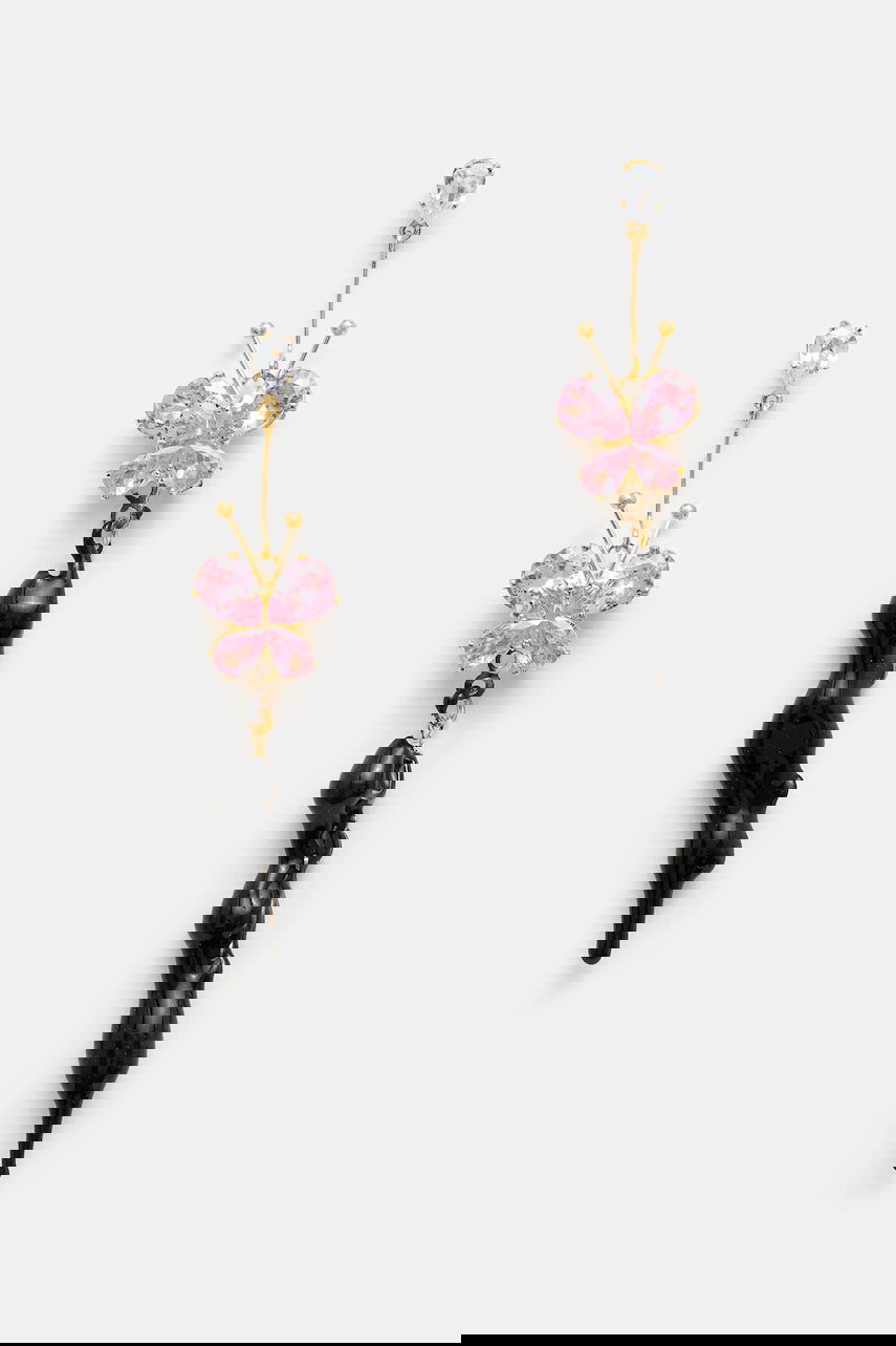 Обеци Ottolinger Ottolinger Butterfly Drop Earrings Розово | 125.902325.03, 0