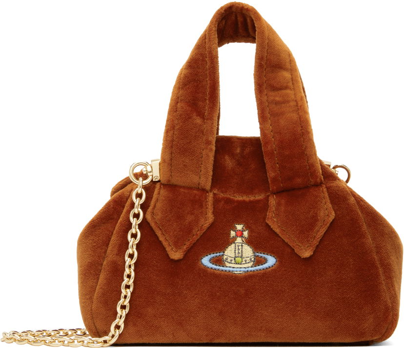 Дамска чанта Vivienne Westwood Mini Yasmine Bag Оранжево
 | 47030007W-W00ZL-