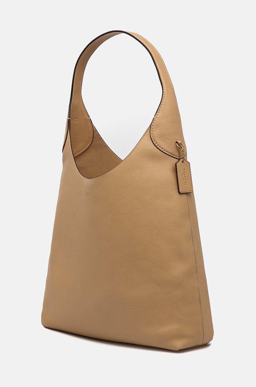 Дамска чанта Coach Leather Handbag Бежово | CU044, 1