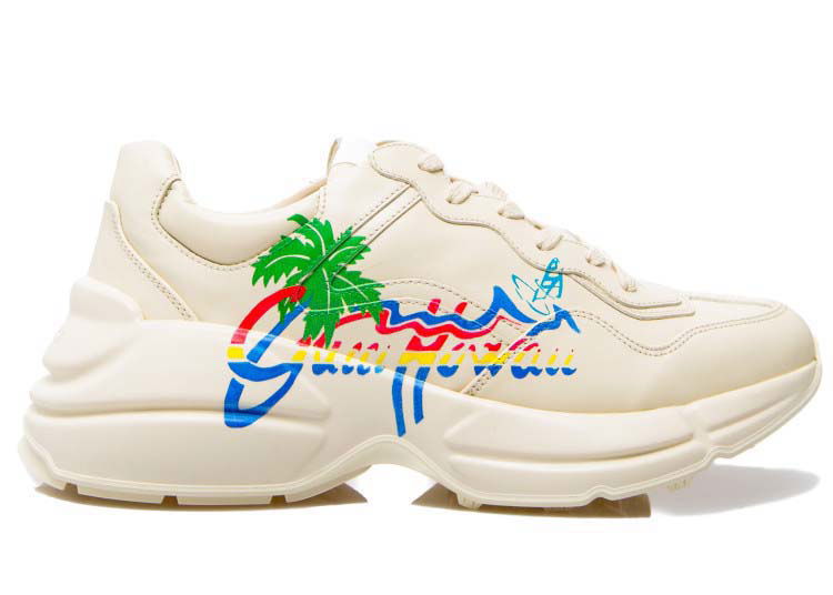 Кецове и обувки Gucci Hawaii Rhyton Beige Multi Бежово | 630650 DRW00 9522, 0