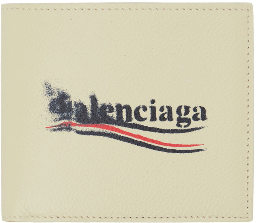 Портфейл Balenciaga Off-White Cash Square Folded Wallet Бежово | 5945492AA3B9224