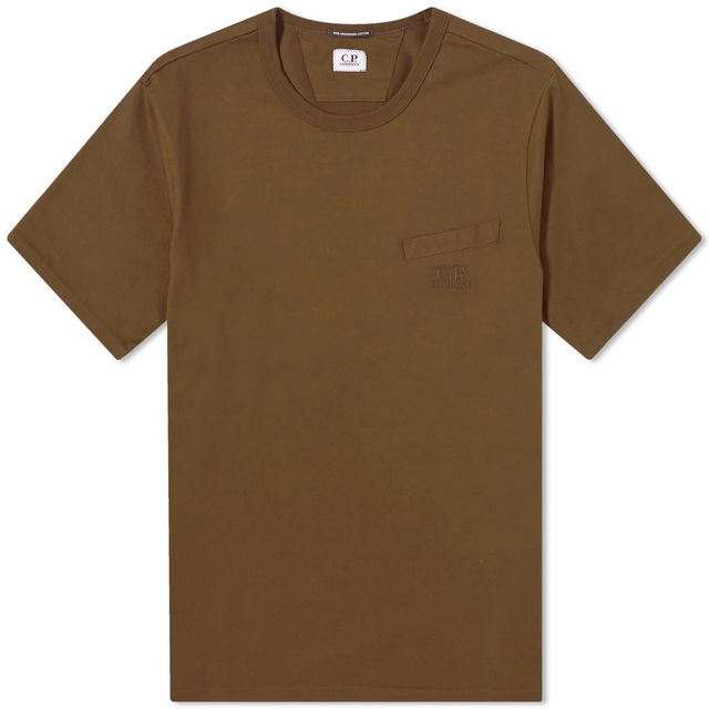 30/2 Mercerized Jersey Twisted Pocket T-Shirt in Ivy Green