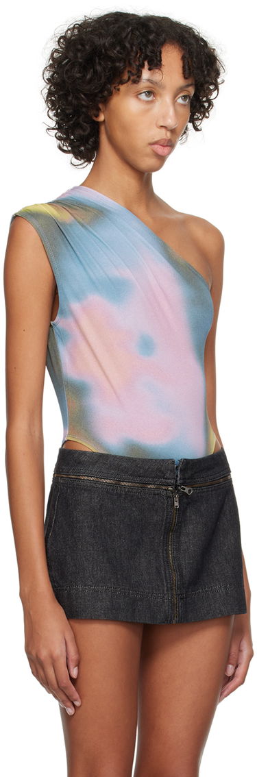 боди Miaou Miaou One Shoulder Jersey Bodysuit Многоцветен | 6005VC2COS, 1