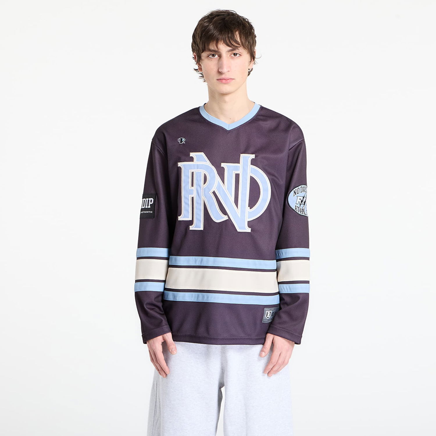 Фланелка RIPNDIP No Days Off Hockey Jersey Тъмно синьо | RNDHOL25105, 0