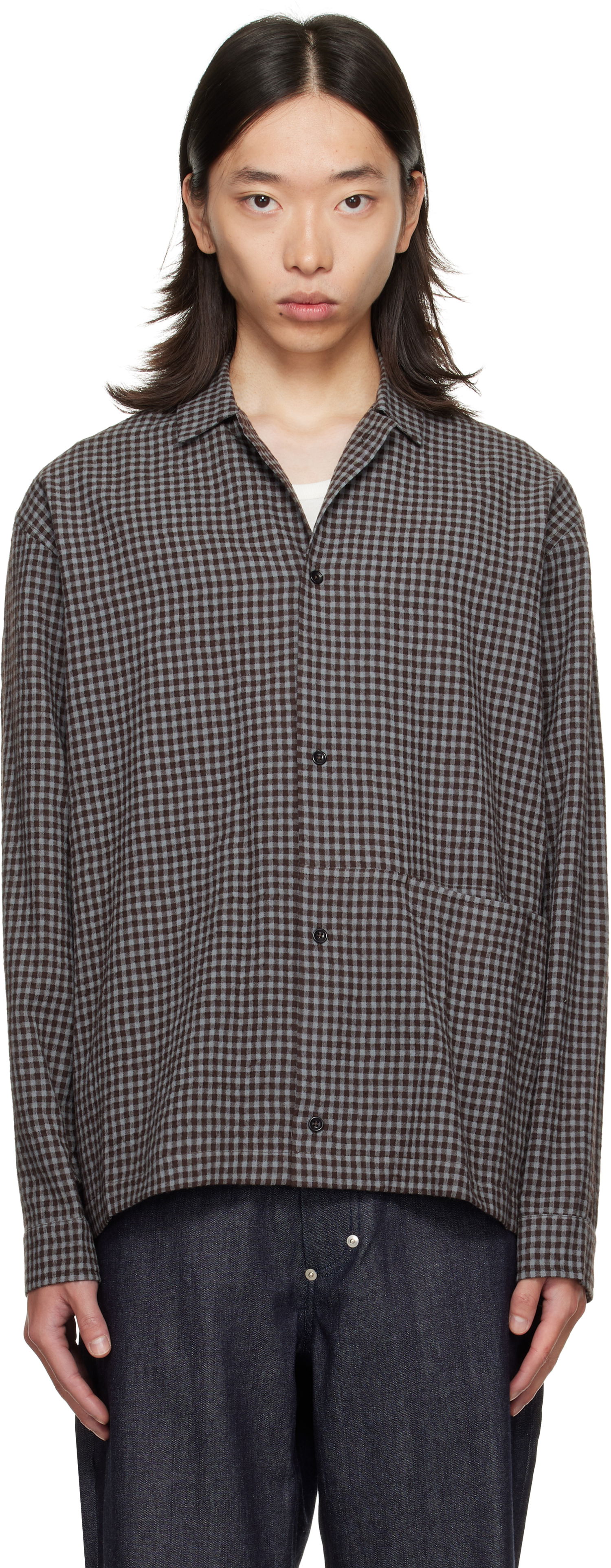 Риза sage NATION SAGE NATION Siesta Check Button-Down Shirt Кафяво | S139 SIESTA SHIRT WOOL COTTON, 0