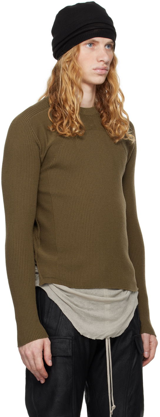 Пуловер Rick Owens Rick Owens Porterville Ribbed Geo Sweater Кафяво | RU02D6639 RIBM, 1