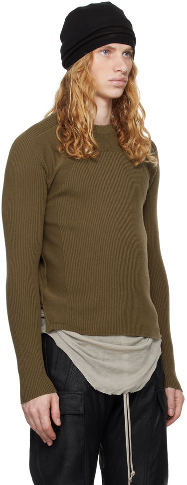 Пуловер Rick Owens Rick Owens Porterville Ribbed Geo Sweater Кафяво | RU02D6639 RIBM, 1