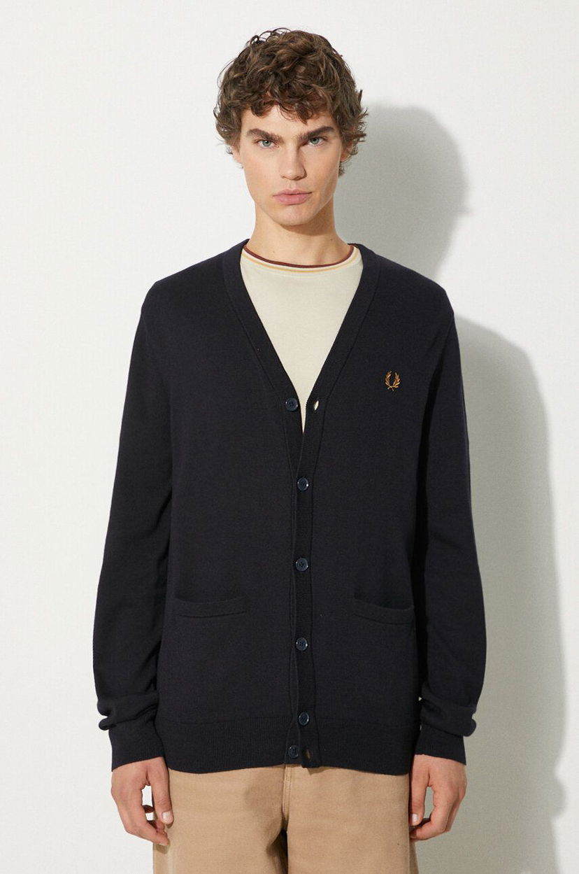 Пуловер Fred Perry Cardigan Sweater Синьо | K9551.795