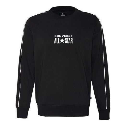 Пуловер Converse All Star Track Crew Fleece Sweatshirt Черно | 10018257-A01
