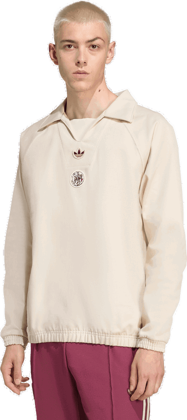 Суитчър adidas Performance Terrace Icons Ajax Amsterdam Training Top Бежово | JM7360, 4