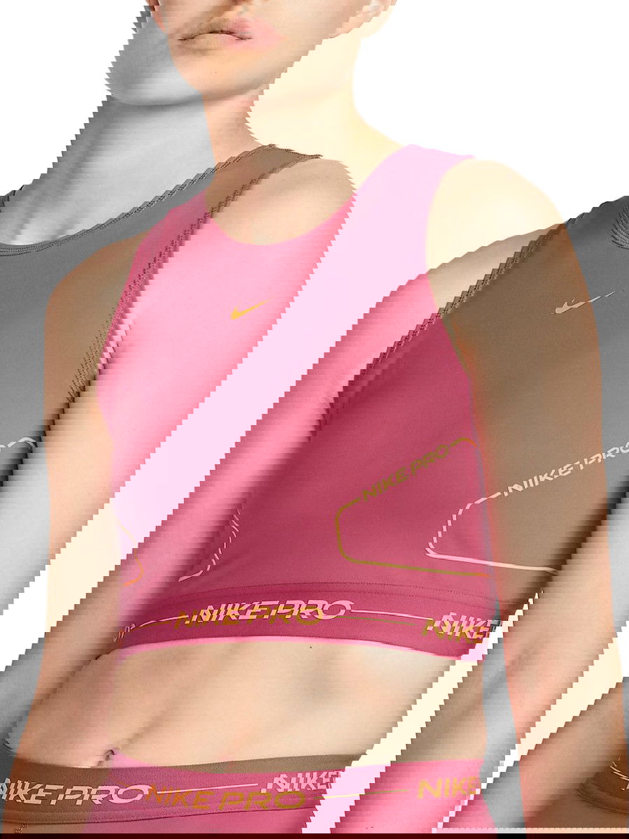 Съкратен топ Nike Dri-FIT Training Crop Top Розово | dm7685-633, 0