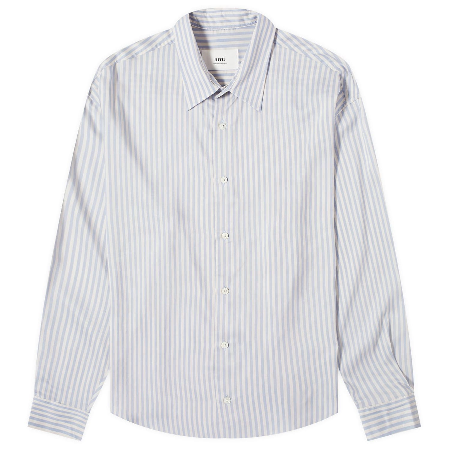 Риза AMI Boxy Stripe Сиво | USH126-VI0015-195, 0