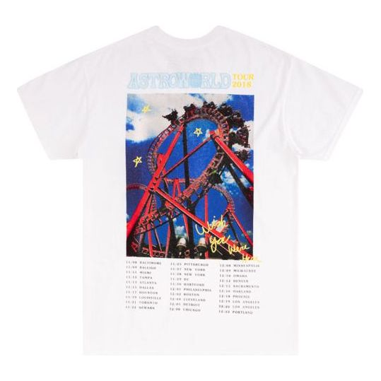 Тениска Cactus Jack by Travis Scott Travis Scott Cactus Jack Astroworld Tour T-Shirt Бяло | TC-43, 0