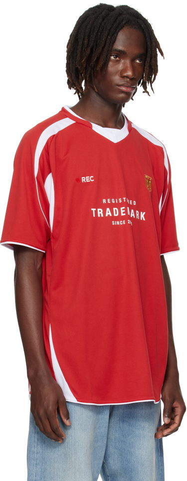 Фланелка VETEMENTS Vetements 'Trademark' Football T-Shirt Червено | UH76TR500R, 4