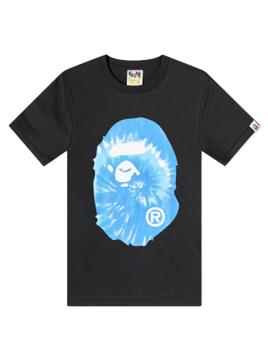 Tie Dye Big Ape Head T-Shirt Black Blue