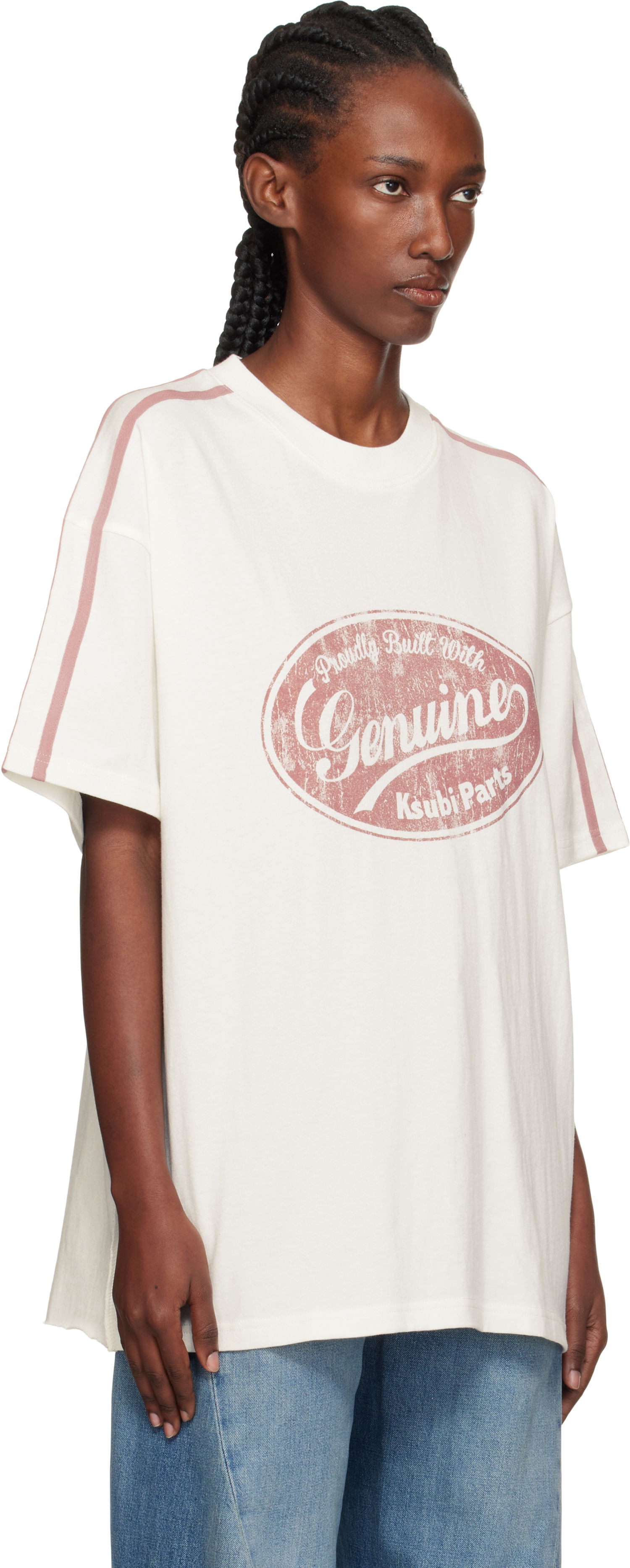 Тениска Ksubi Ksubi 'Genuine' Boyfriend Short Sleeve T-Shirt Бяло | WPF25TE007, 1