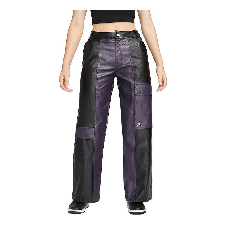 Карго панталони Jordan Air Jordan Splicing Buckle Straight Casual Pants Лилаво | DJ2720-010, 0