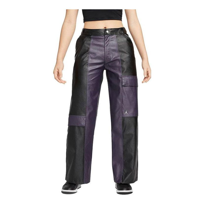 Карго панталони Jordan Air Jordan Splicing Buckle Straight Casual Pants Лилаво | DJ2720-010