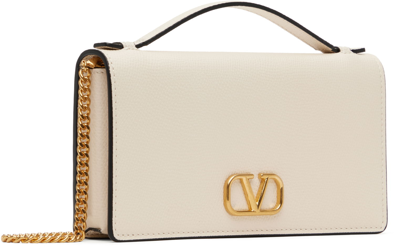 Дамска чанта Valentino Valentino Garavani VLogo Signature Chain Wallet Бежово | 6W2P0W42SNP, 1