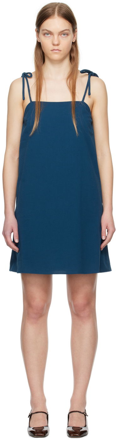 Pокля Max Mara Max Mara Tie-Strap Minidress Синьо | 2416221058600, 0
