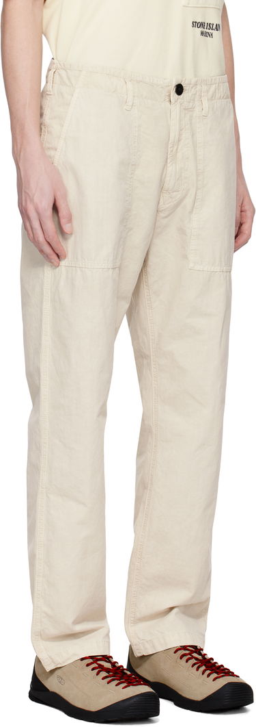 Карго панталони Stone Island Stone Island Brushed Organic Cotton Canvas Old Effect Trousers Черно | K1S15 3100023 S00WA, 4