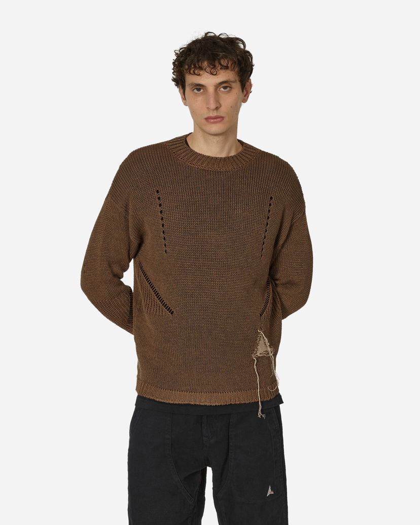 Пуловер ROA Hemp Crewneck Sweater Brown Кафяво | RBMW076YA01 BRW0001