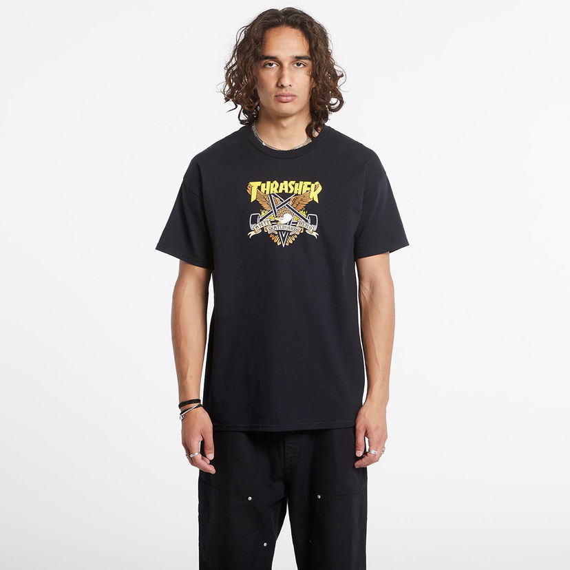 Тениска Thrasher T-Shirt Eaglegram Black Черно | 145513 Black