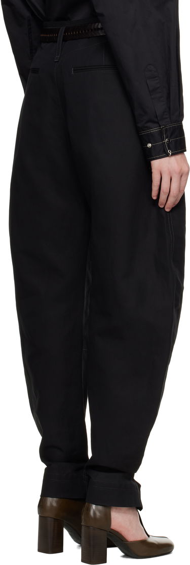 Панталони LEMAIRE Lemaire Tapered Tie-Hem Trousers Черно | PA1184 LF1350, 2