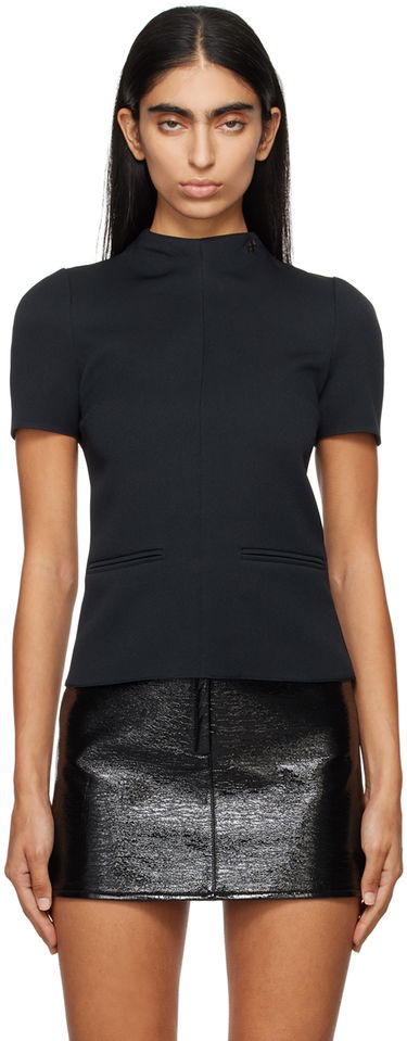 Пуловер Courrèges Courrèges High Collar Top Черно | 324CTO344PL0007, 0