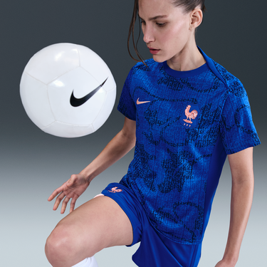 Фланелка Nike FFF Academy Pro Dri-FIT Short Sleeve Pre-Match Top Синьо | FZ9732-438, 3